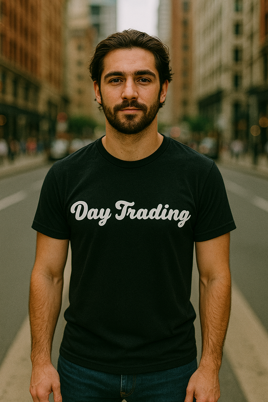 Premium Men's T-shirt with print | Day Trading