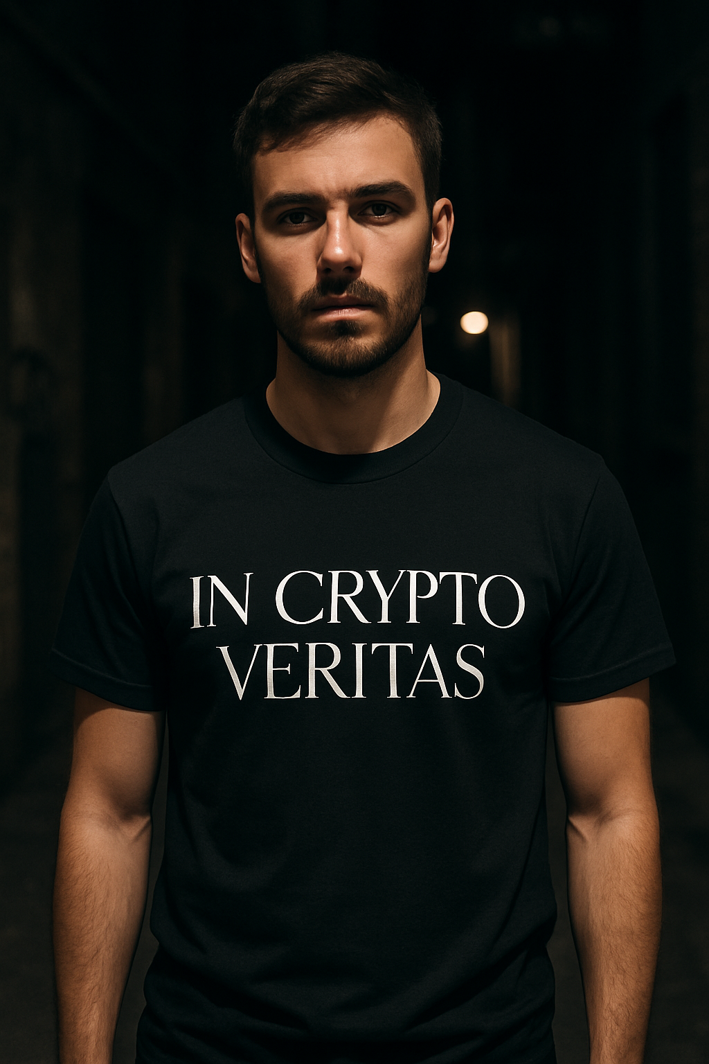 Premium Men's T-shirt | In Crypto Veritas