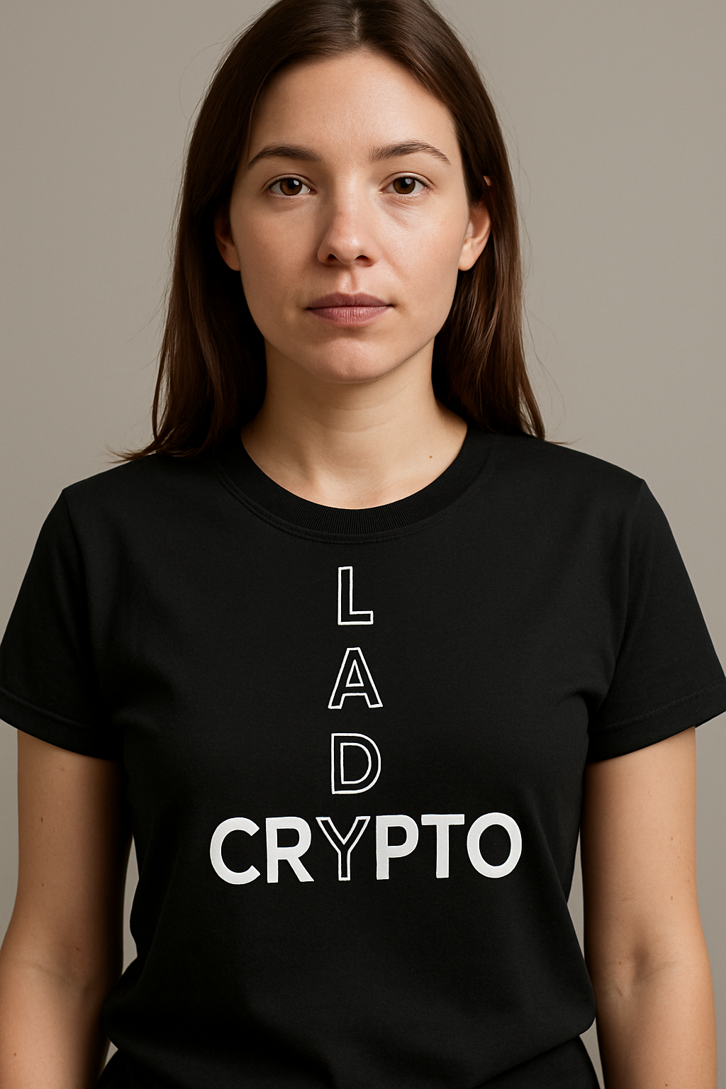Premium Women's T-shirt with print | Lady Crypto for true Crypto Fans