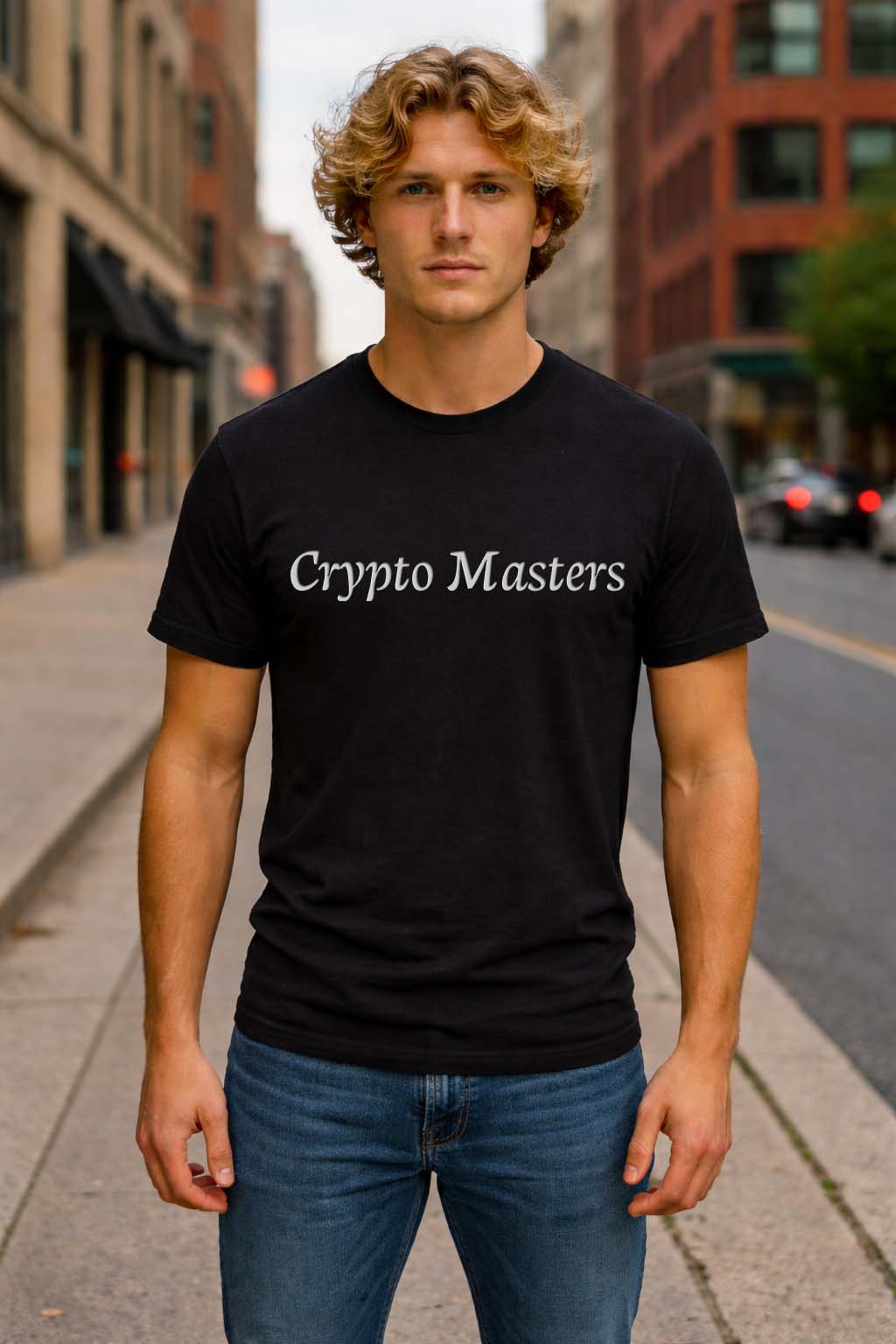 Męski t-shirt z nadrukiem | Premium Men's T-shirt with print | Crypto Masters