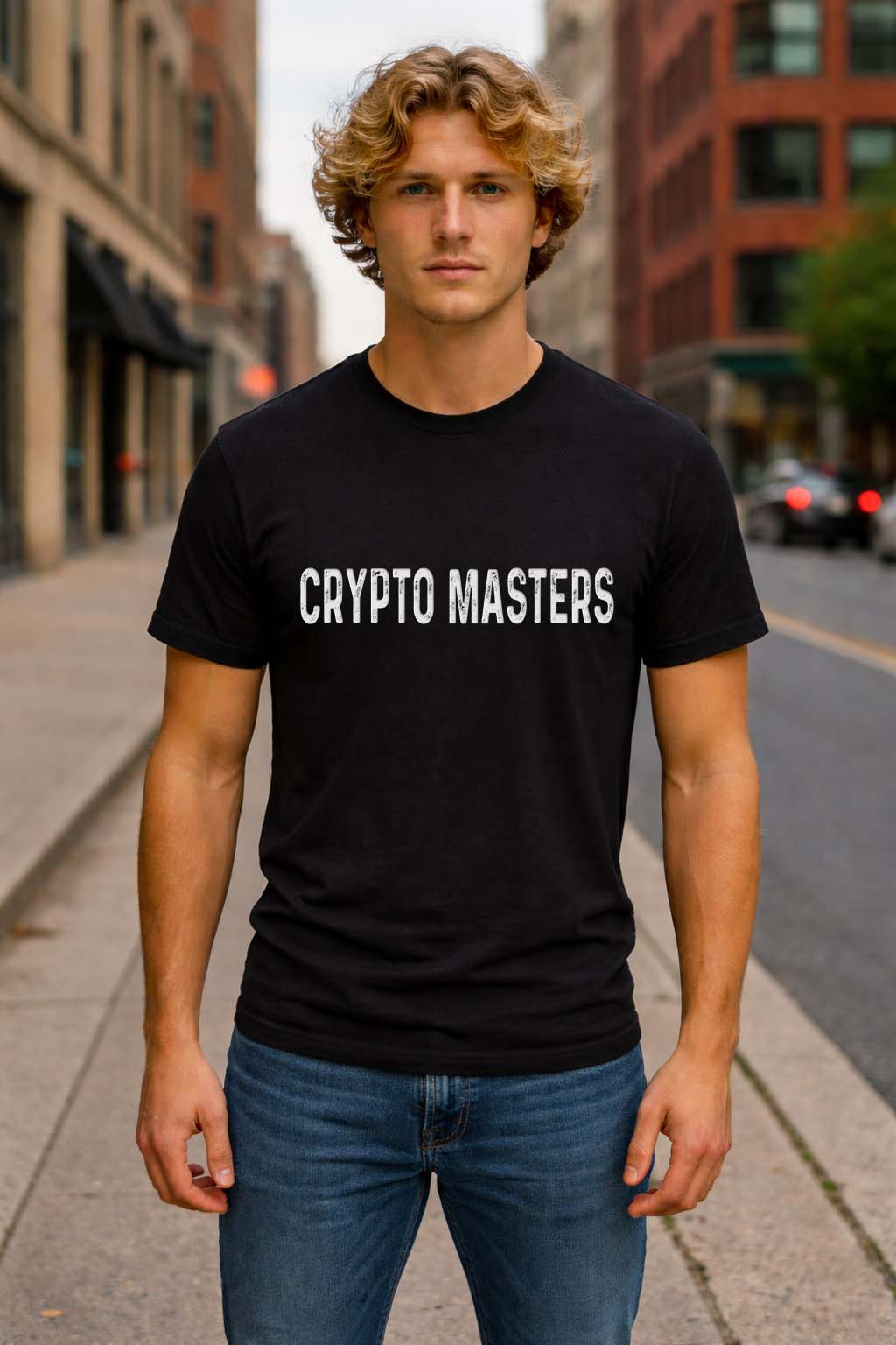 Męski t-shirt premium | Premium Men's T-shirt with print | Crypto Masters