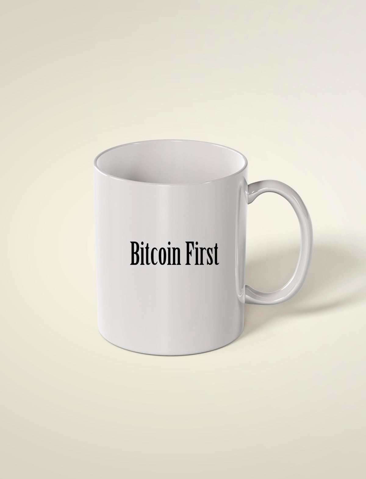 Kubek szklany Bitcoin First 300 ml dla tradera i fana kryptowalut
