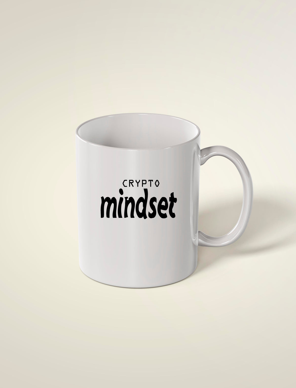 Kubek szklany z nadrukiem Crypto Mindset 300 ml